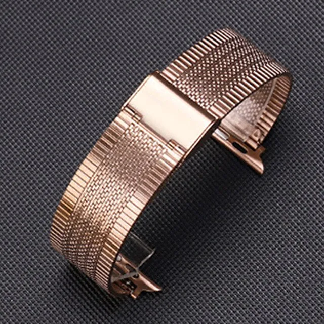 High-Quality Steel Mesh Strap For Series 7 6 5 4 Luxury Metal Bracelet