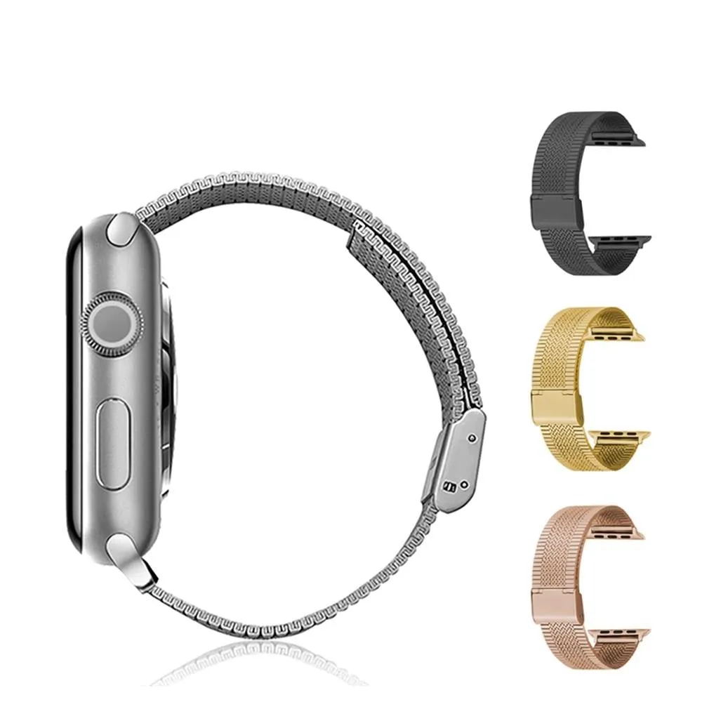 High-Quality Steel Mesh Strap For Series 7 6 5 4 Luxury Metal Bracelet