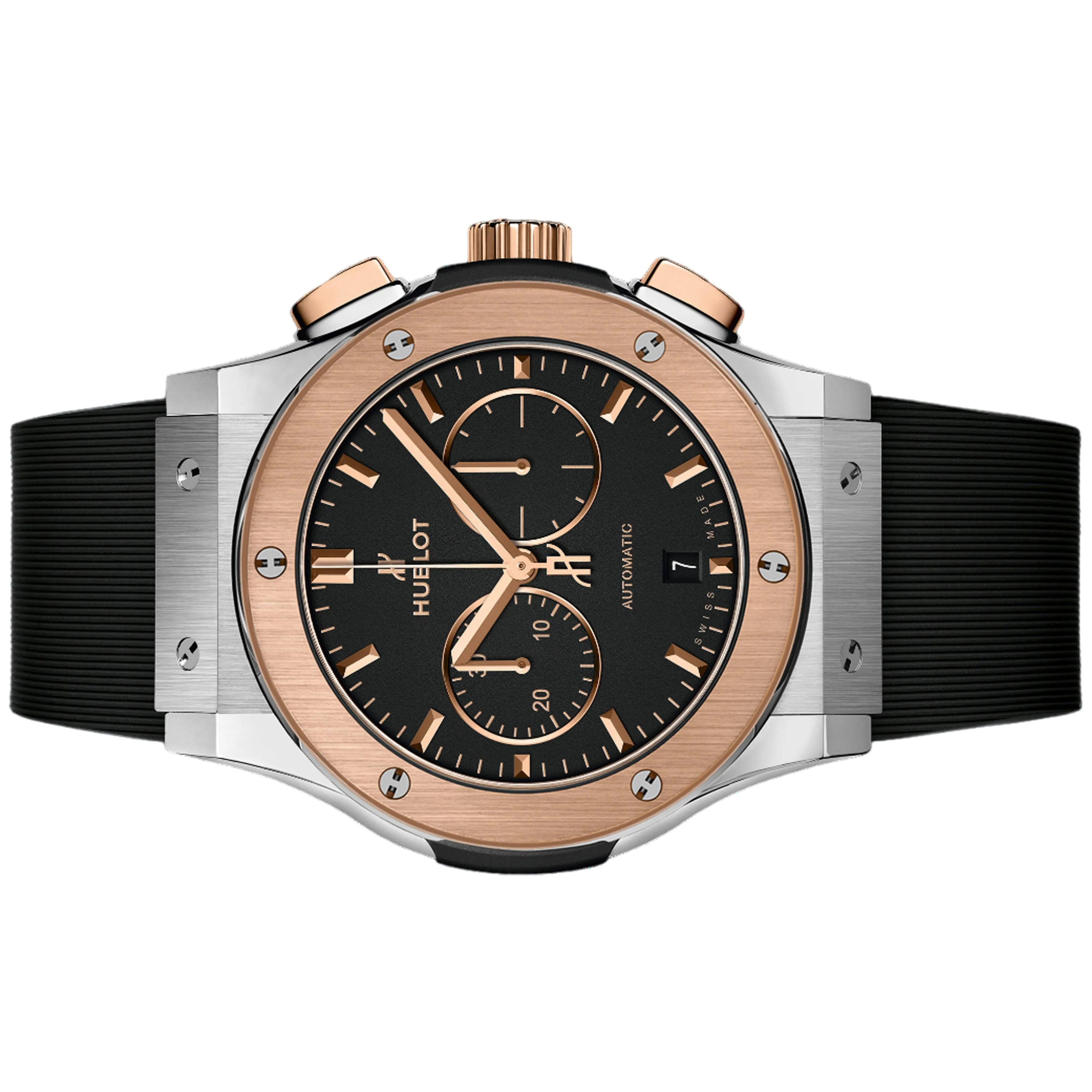 Hublot Classic Fusion Chronograph Titanium King Gold 42mm 541.NO.1181.RX Black Dial, Worn