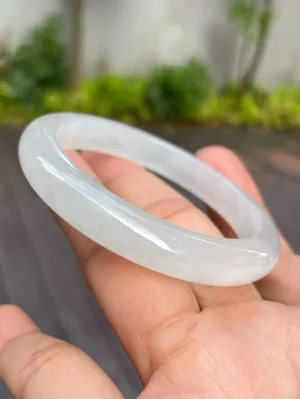 Icy Jadeite Bangle | 55mm (NJBA066)