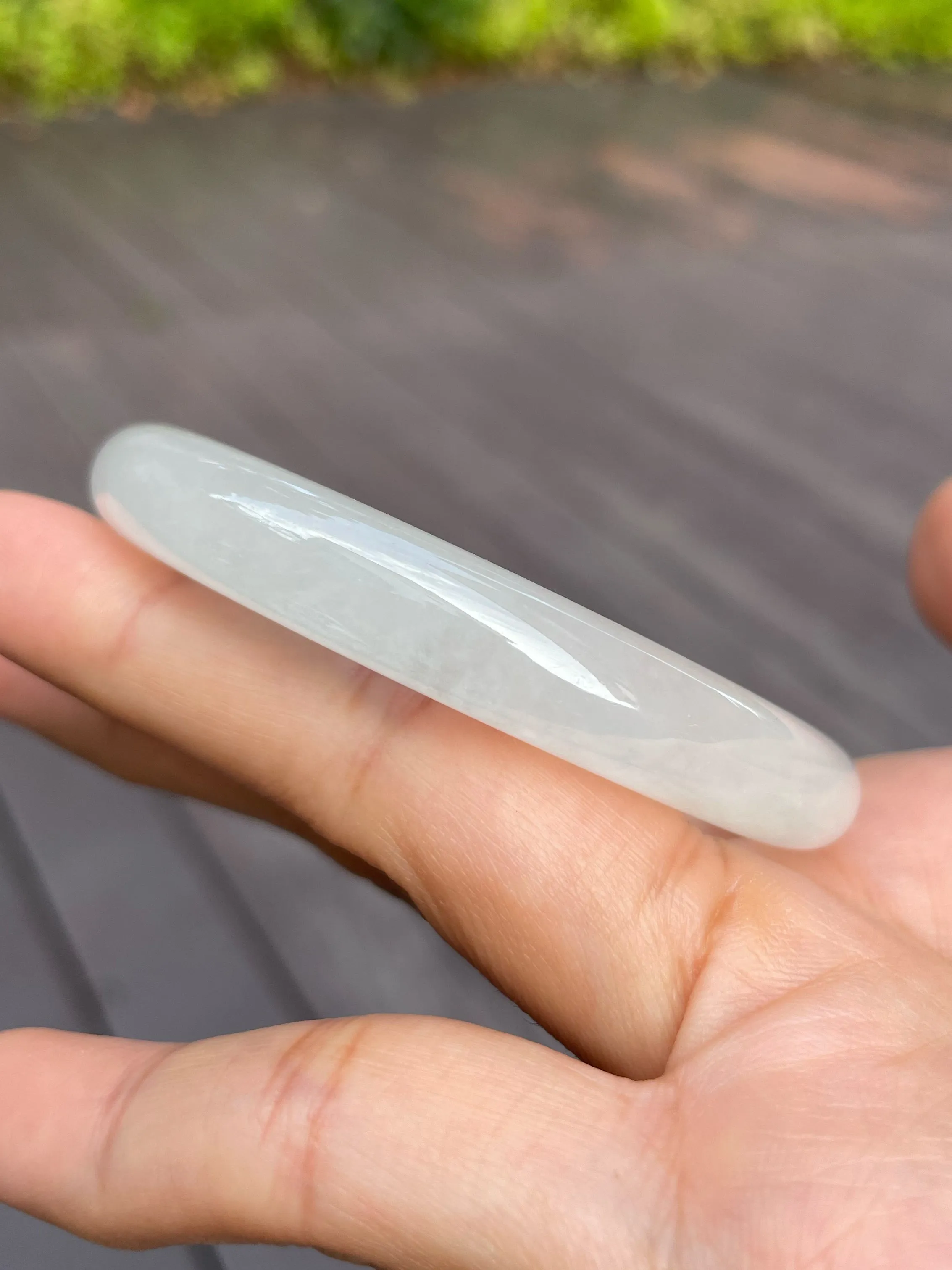 Icy Jadeite Bangle | 55mm (NJBA066)