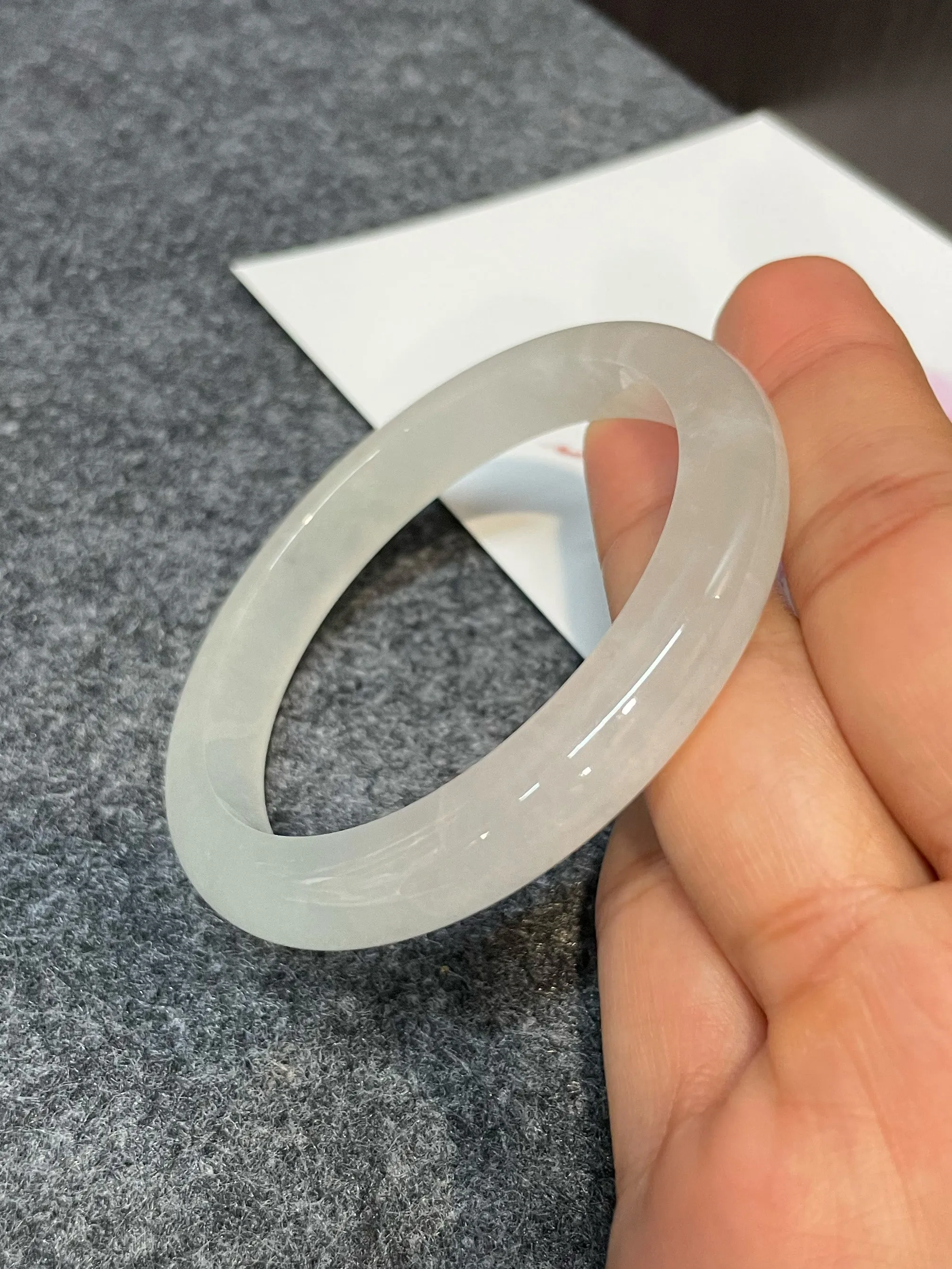 Icy Jadeite Bangle | 55mm (NJBA066)
