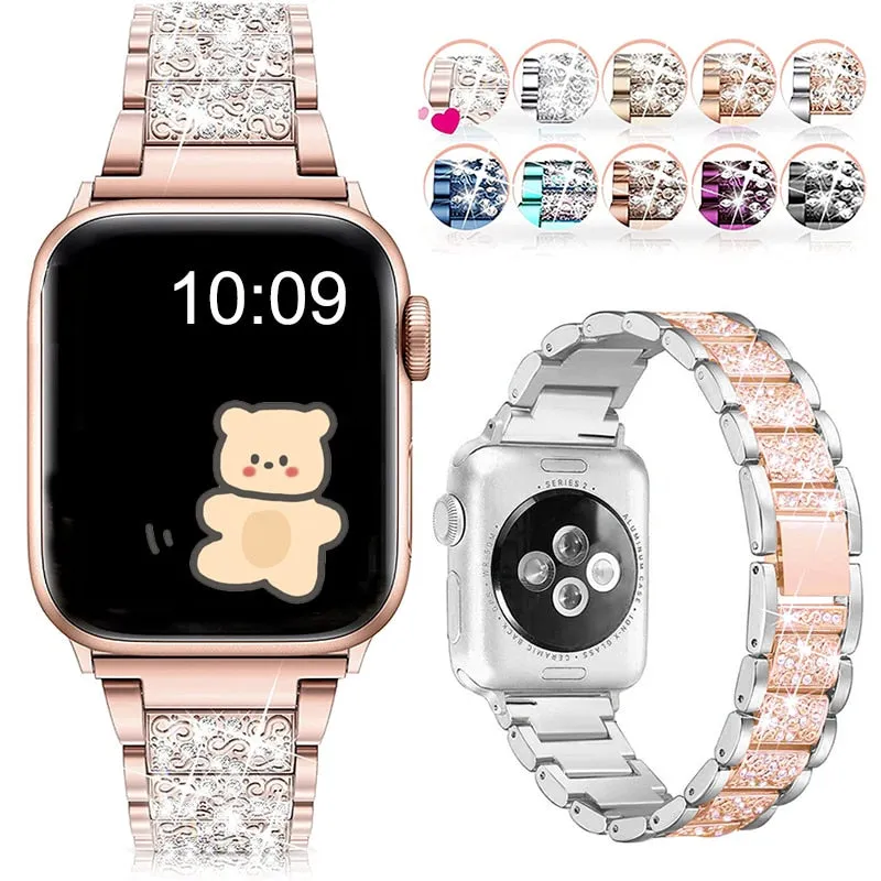 Jewelry Chain Strap For Series 7 6 5 4 Loop Bracelet Diamond Wristband