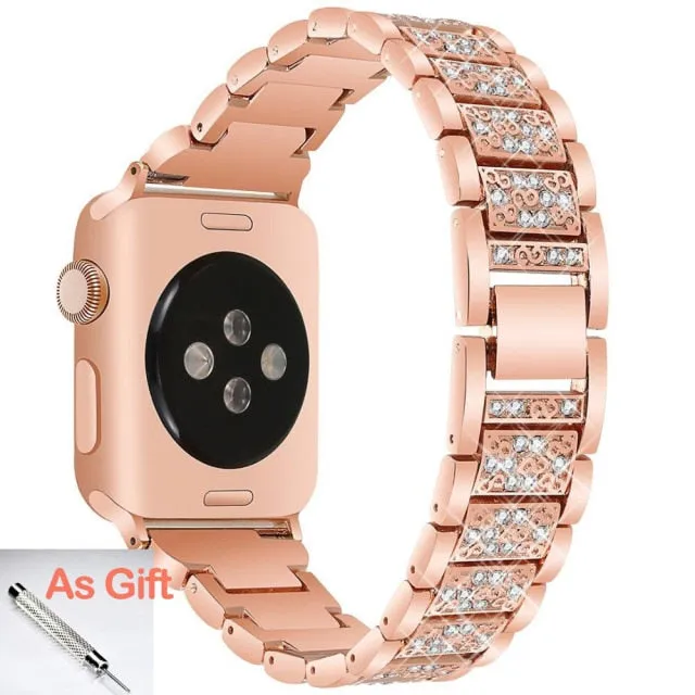 Jewelry Chain Strap For Series 7 6 5 4 Loop Bracelet Diamond Wristband