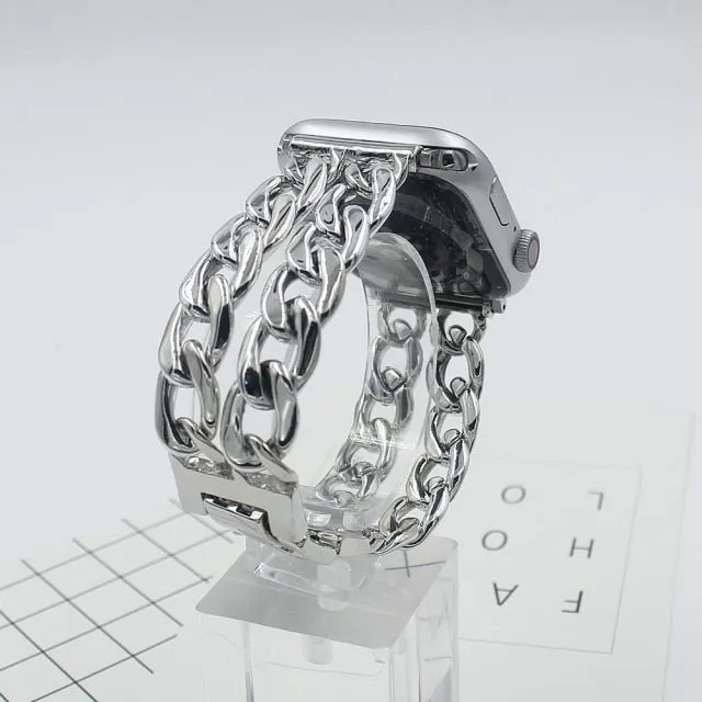 Jewelry Metal Belt Luxury Bracelet iWatch Series 7 6 5 4 |Watchbands|