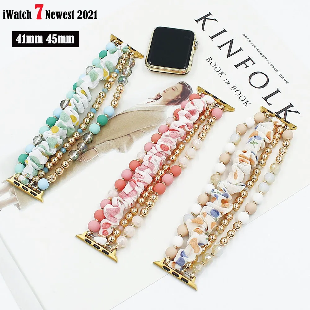 Jewelry Metal Belt Luxury Bracelet iWatch Series 7 6 5 4 |Watchbands|
