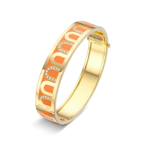 L’Arc de DAVIDOR Bangle GM, 18k Yellow Gold with Lacquered Ceramic and Colonnato Diamonds