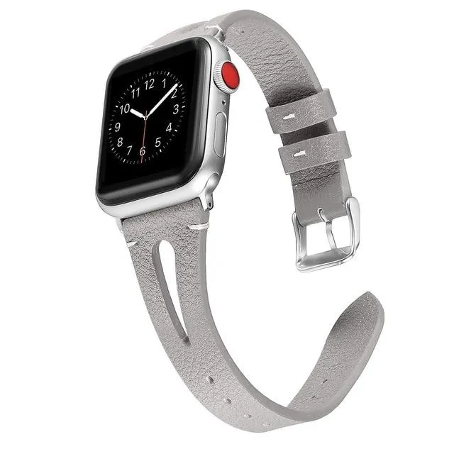 Leather Bracelet For Apple Series 7 6 5 4 Slim Floral Classic Strap
