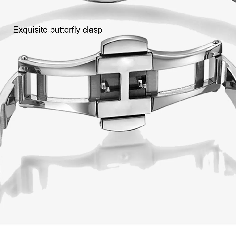 Luxury Ceramics Strap For Apple Series 7 6 5 High-Quality Steel Metal