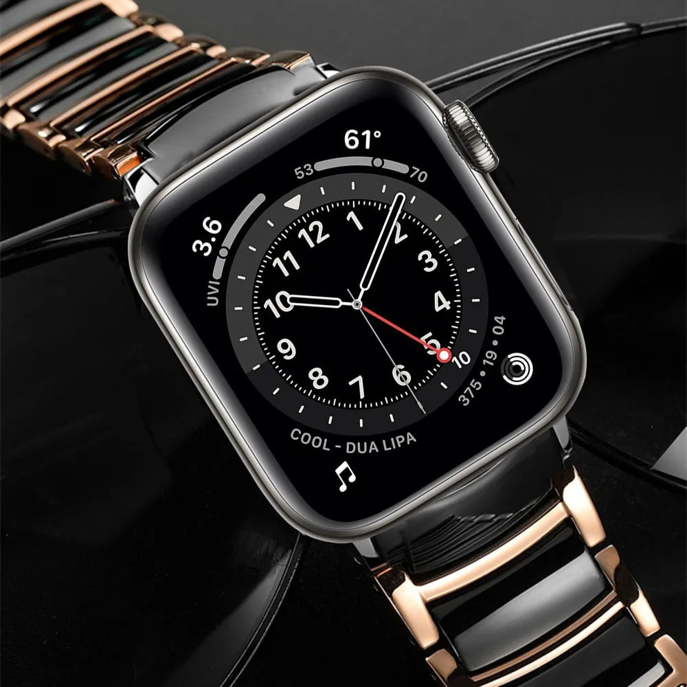 Luxury Ceramics Strap For Apple Series 7 6 5 High-Quality Steel Metal