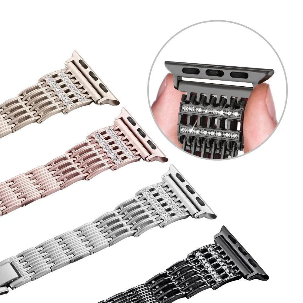 Luxury Diamond Bracelet For Apple Series 7 6 5 4 High-Quality Steel