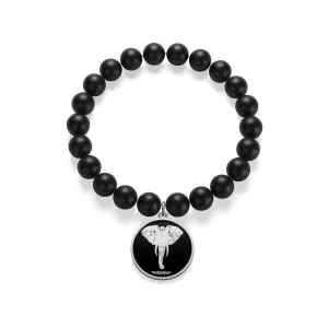 Matte Onyx Vegan Elephant  Bracelet