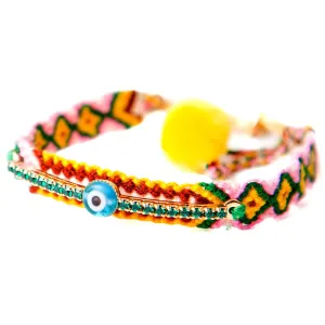 Multicolour Diamante Band Lucky Charm Friendship Bracelet