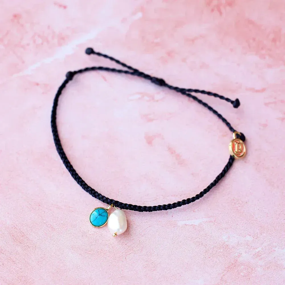 Pearl & Turquoise Charm Bracelet