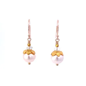 Pearl Flora Sphere Earrings