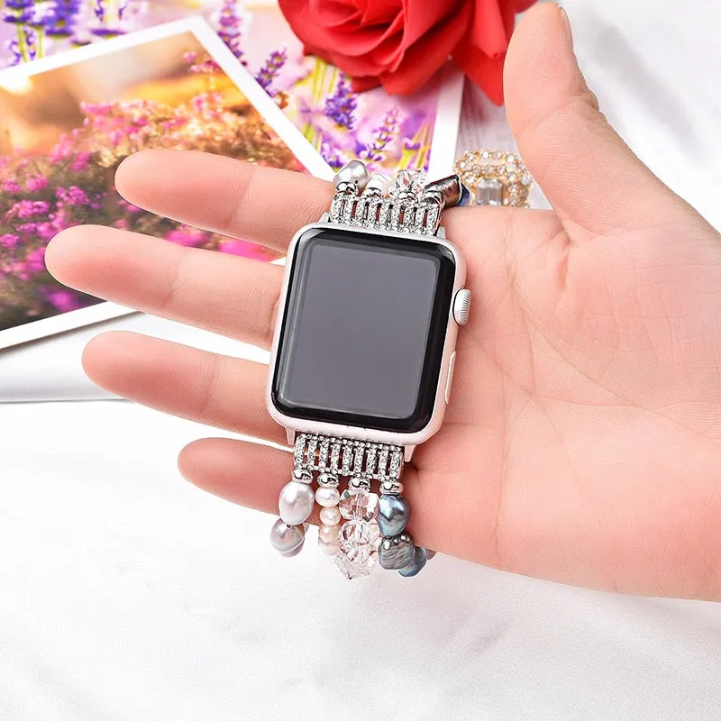 Pearl Strap Series 7 6 5 4 Band Jewelry Crystal Bracelet Wristband