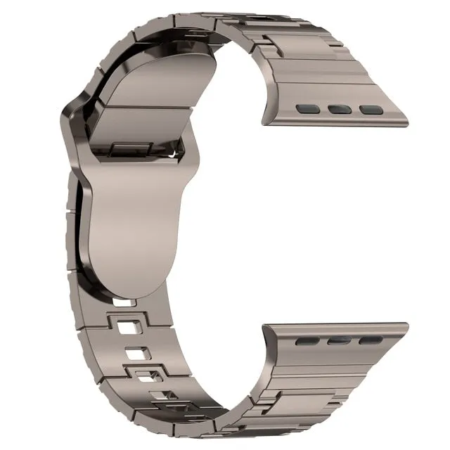 Plating Rubber Strap Band for Apple Watch Ultra 49mm 45mm 41mm 44mm 42mm 40mm 38mm Titanium Color Bracelet Iwatch 8 7 6 5 4 3 Se