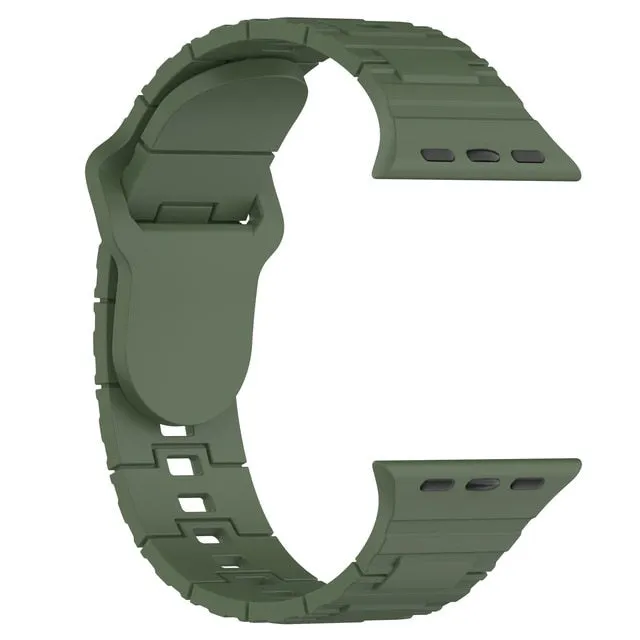 Plating Rubber Strap Band for Apple Watch Ultra 49mm 45mm 41mm 44mm 42mm 40mm 38mm Titanium Color Bracelet Iwatch 8 7 6 5 4 3 Se
