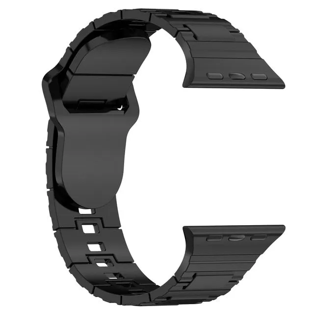Plating Rubber Strap Band for Apple Watch Ultra 49mm 45mm 41mm 44mm 42mm 40mm 38mm Titanium Color Bracelet Iwatch 8 7 6 5 4 3 Se