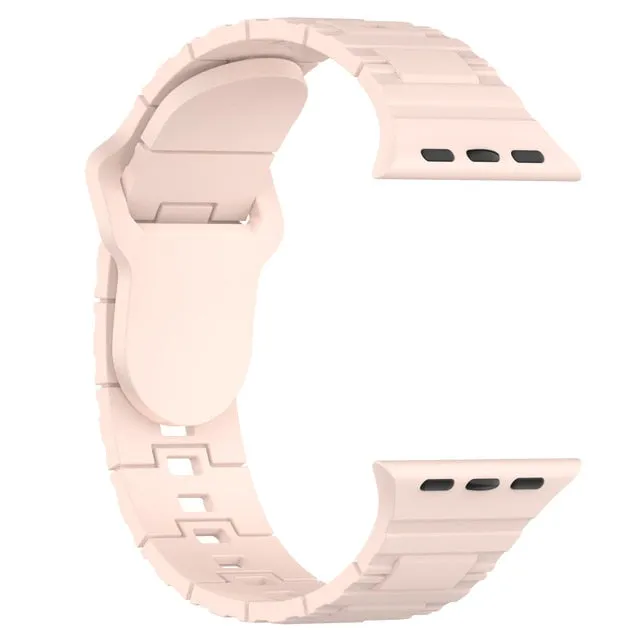 Plating Rubber Strap Band for Apple Watch Ultra 49mm 45mm 41mm 44mm 42mm 40mm 38mm Titanium Color Bracelet Iwatch 8 7 6 5 4 3 Se