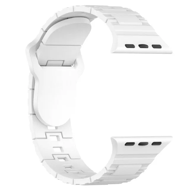 Plating Rubber Strap Band for Apple Watch Ultra 49mm 45mm 41mm 44mm 42mm 40mm 38mm Titanium Color Bracelet Iwatch 8 7 6 5 4 3 Se