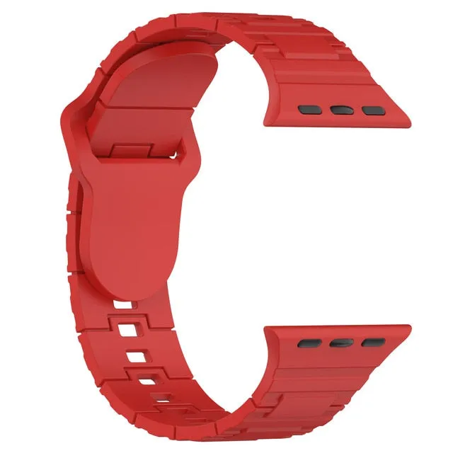 Plating Rubber Strap Band for Apple Watch Ultra 49mm 45mm 41mm 44mm 42mm 40mm 38mm Titanium Color Bracelet Iwatch 8 7 6 5 4 3 Se