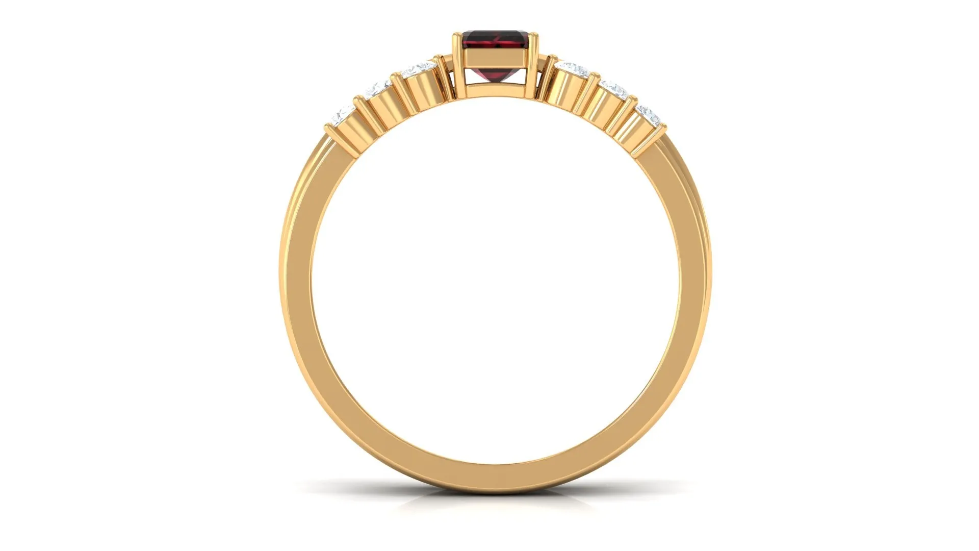 Real Garnet and Diamond Ring Set