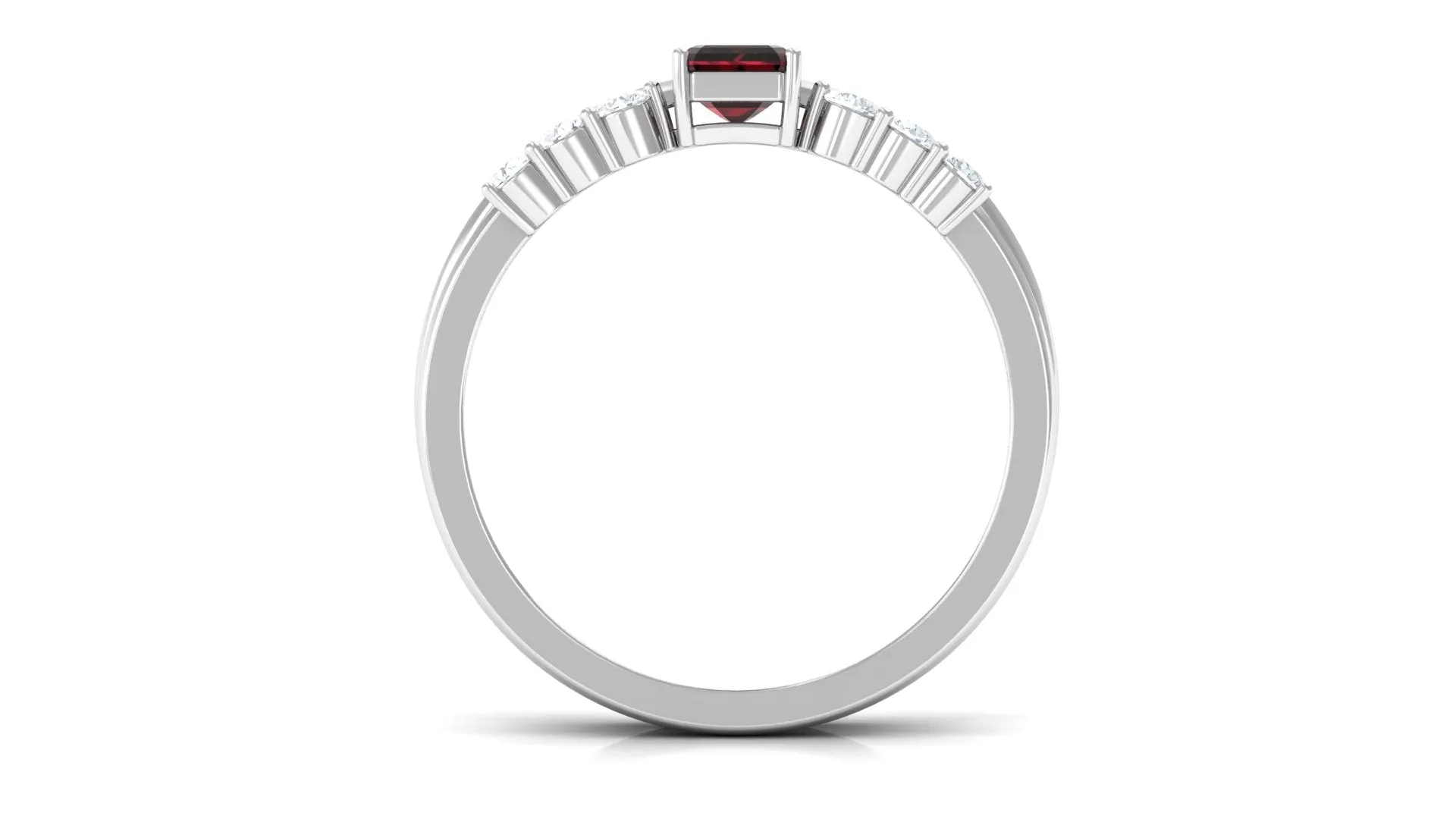 Real Garnet and Diamond Ring Set
