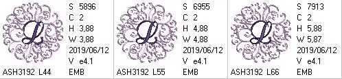 Regal Curls Monogram Letters L