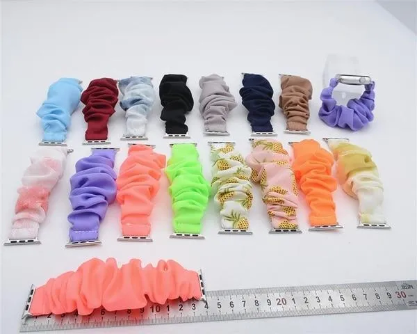 Scrunchie Elastic Strap Series 7 6 5 4 Nylon Loop Wristband Bracelet