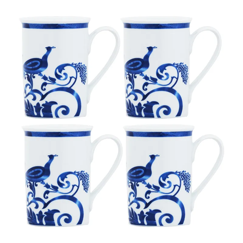 Set of four coffee mugs