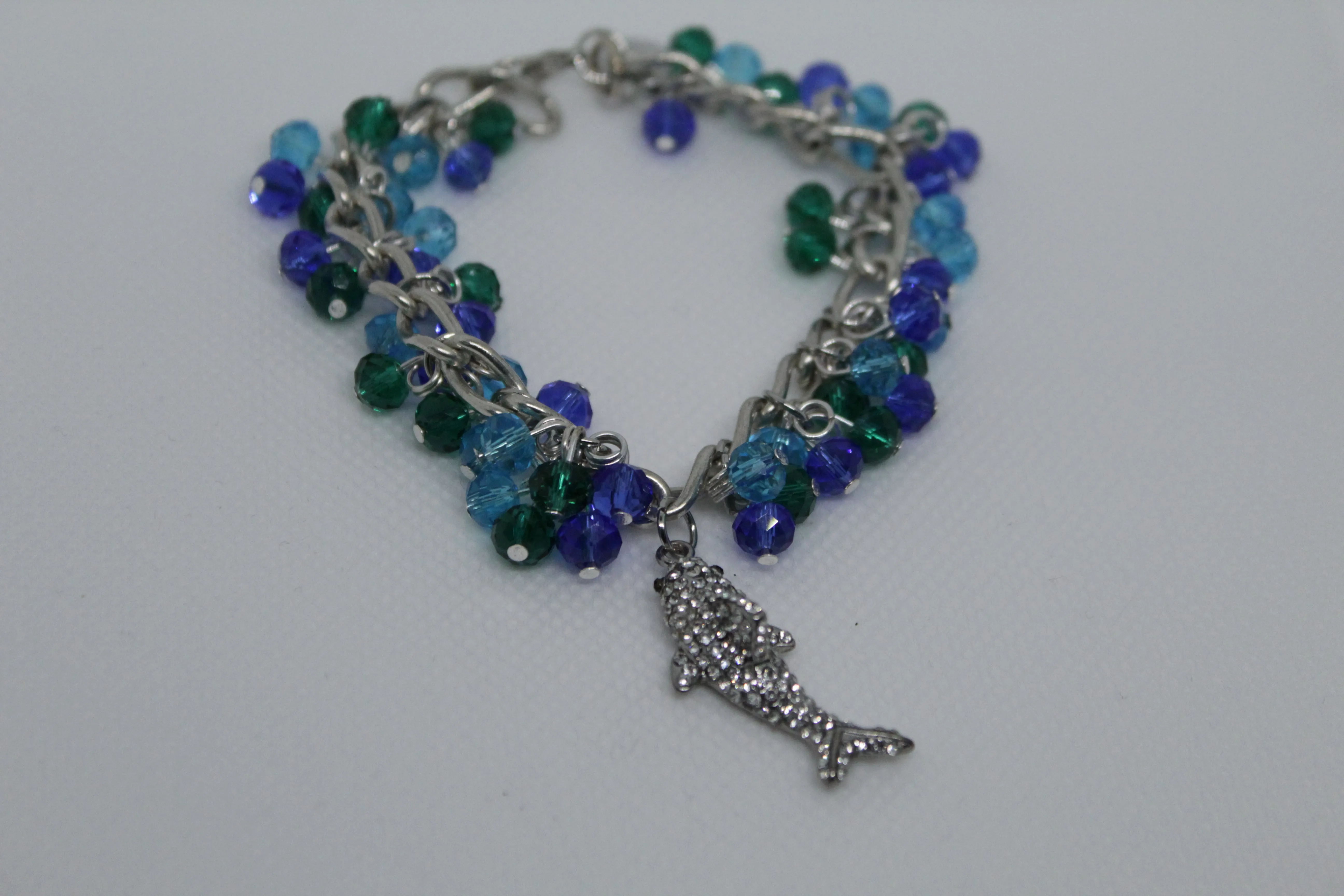 Sparkle sharky bangle bracelet