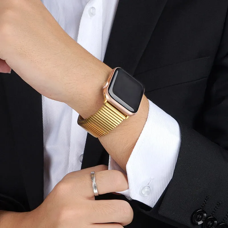 Steel Strap For Apple Watch Band Series 7 6 5 4 Premium Metal Bracelet