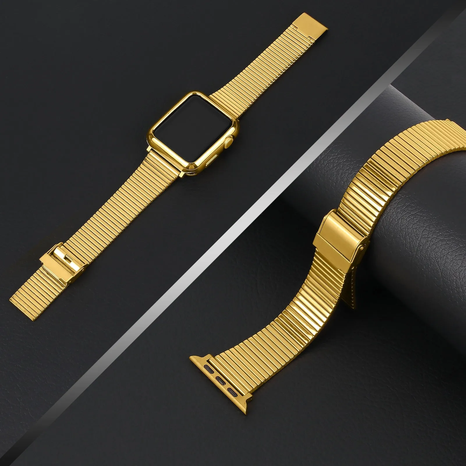Steel Strap For Apple Watch Band Series 7 6 5 4 Premium Metal Bracelet