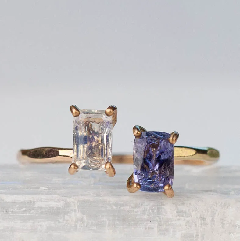 Tanzanite/Herkimer Diamond Arlo Ring