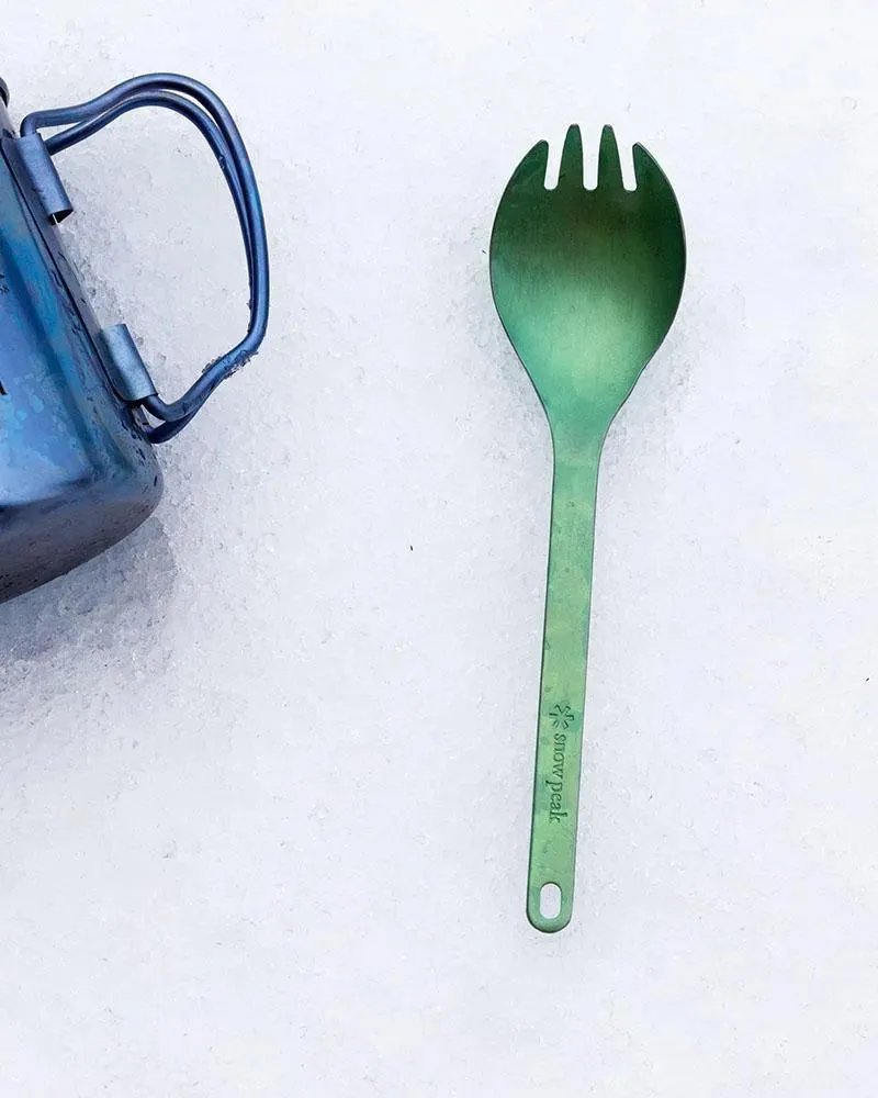 Titanium Spork - Green Anodized