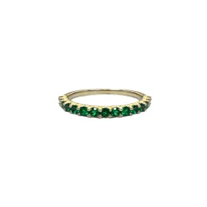Tsavorite Garnet Half Eternity Band