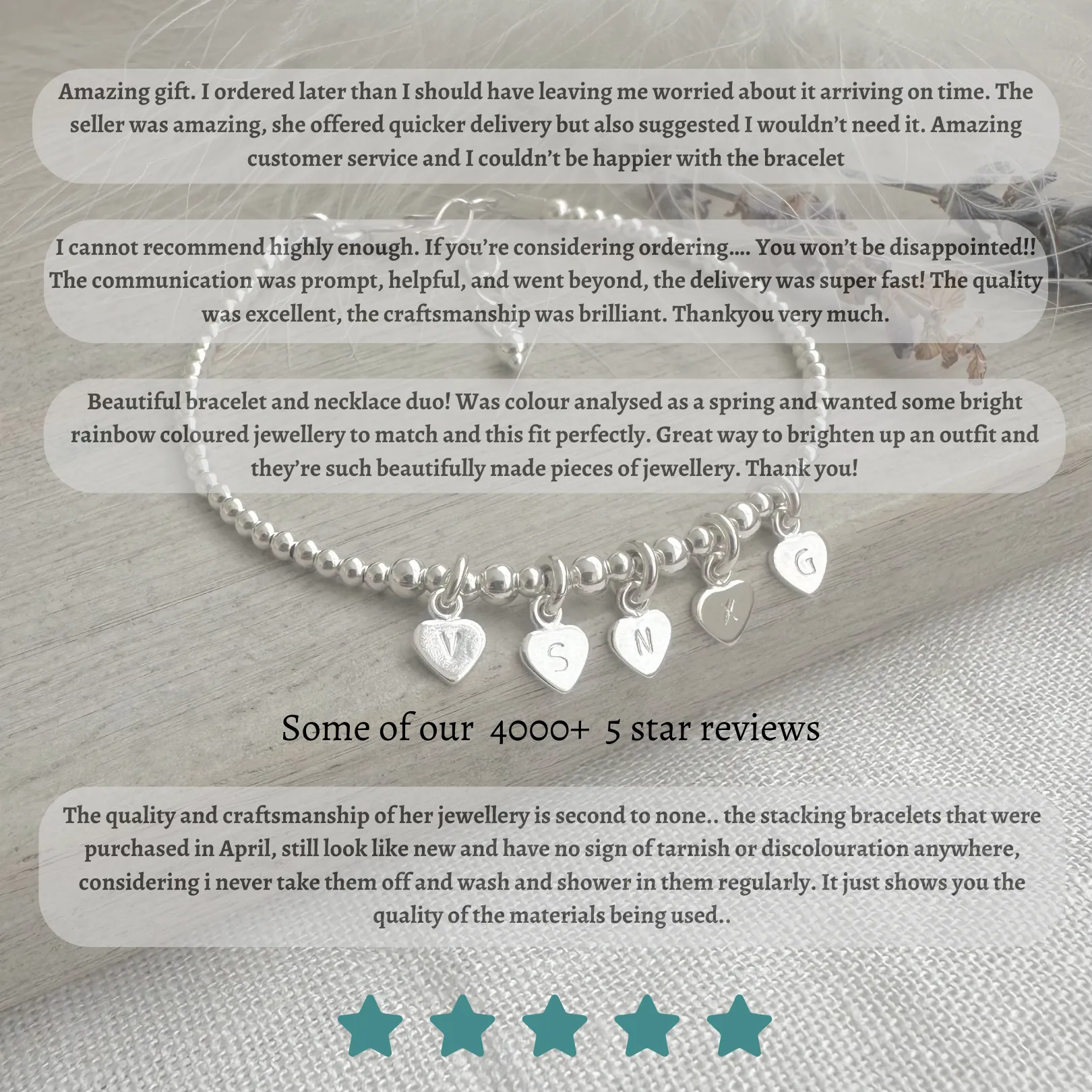 Turquoise Stacking Bracelet Set, Dainty Personalised December Birthstone Jewellery