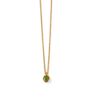 Winkie Necklace, Green Tourmaline, 9kt Yellow Gold