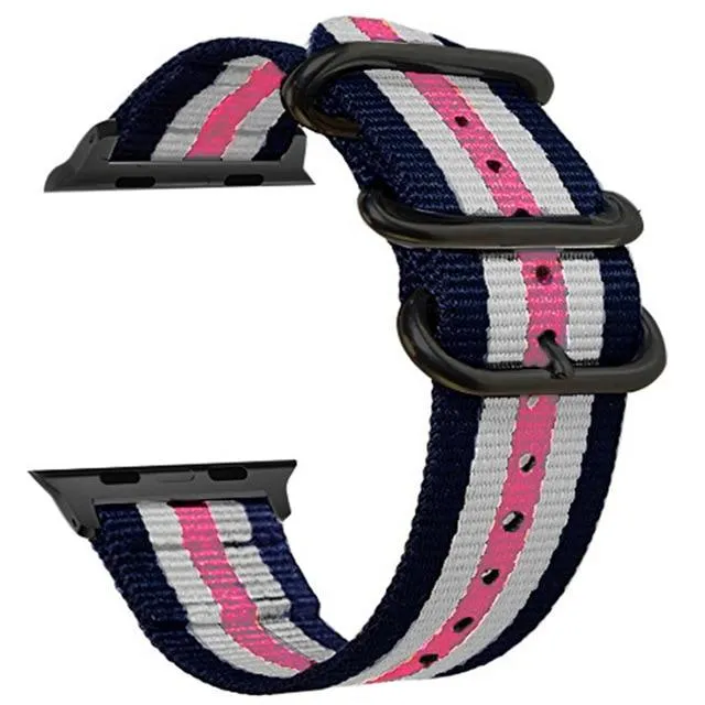 Woven Nylon Colorful Strap Bracelet iWatch Sport Wristband Series