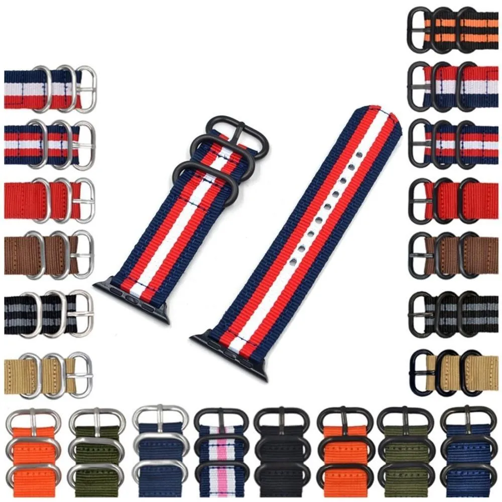 Woven Nylon Colorful Strap Bracelet iWatch Sport Wristband Series