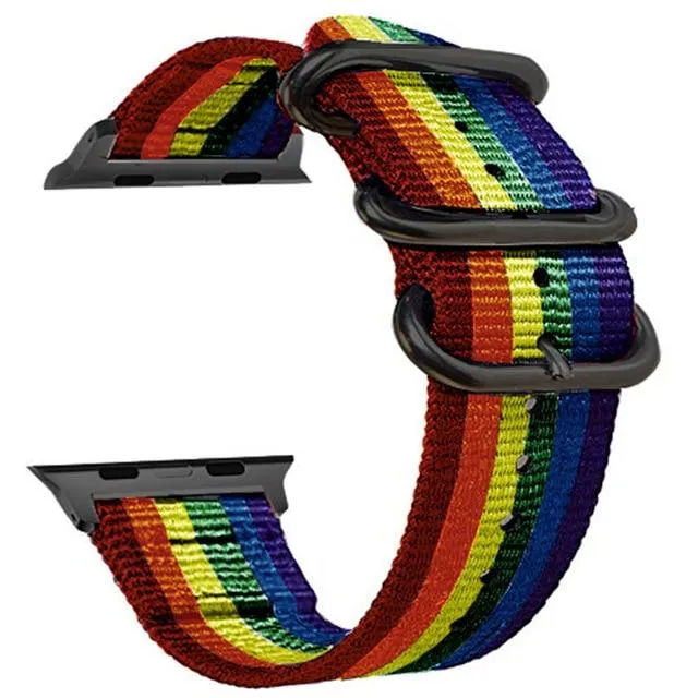Woven Nylon Colorful Strap Bracelet iWatch Sport Wristband Series
